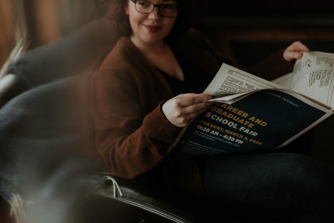 woman reading script
