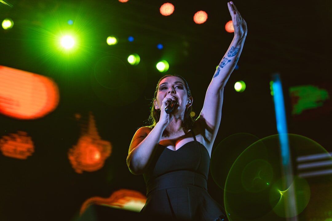 woman on stage performance